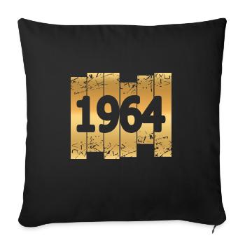 Gold 1964 - Sofa pillow with filling 45cm x 45cm - black - Front