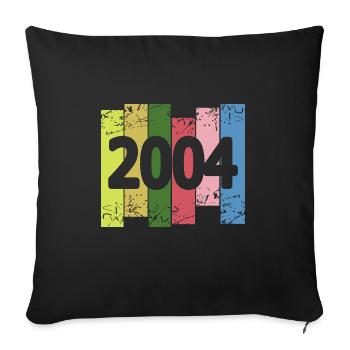 Colorful 2004 - Sofa pillow with filling 45cm x 45cm - black - Front