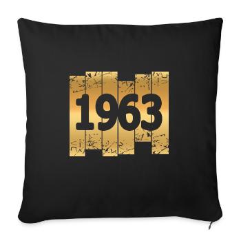 1963 - Sofa pillow with filling 45cm x 45cm - black - Front