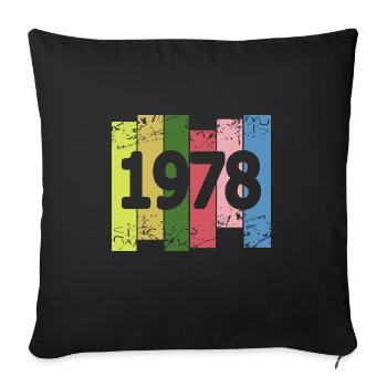 Amusant 1978 - Coussin et housse de 45 x 45 cm - noir - Devant