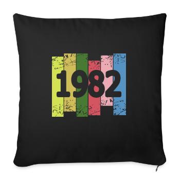 Lustig 1982 - Sofa pillow with filling 45cm x 45cm - black - Front