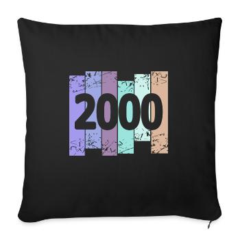 2000 - Sofa pillow with filling 45cm x 45cm - black - Front