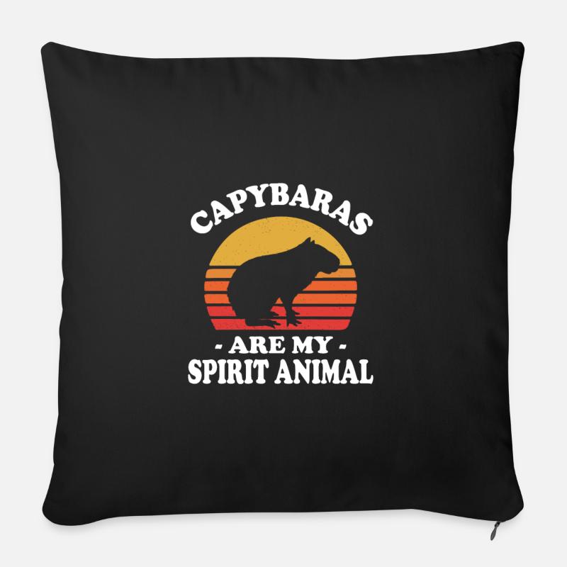 Capybara - Sofakissen mit Füllung 45 x 45 cm - Schwarz