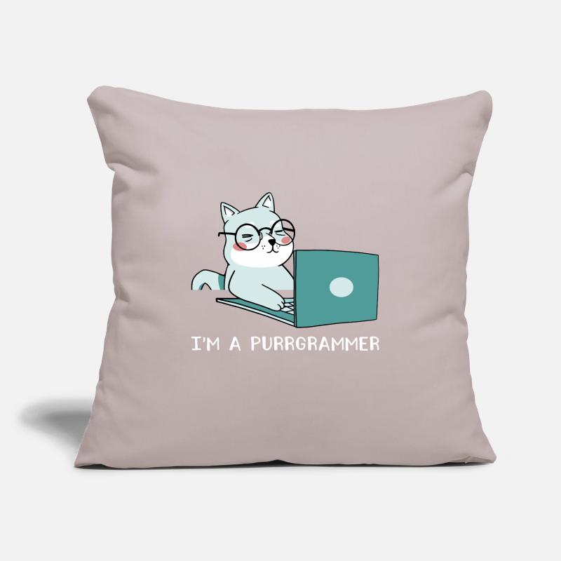 I'm A Purrgrammer Coder Software Developer Compute Sofakissen mit Füllung 45 x 45 cm