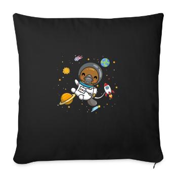 Platypus - Sofa pillow with filling 45cm x 45cm - black - Front