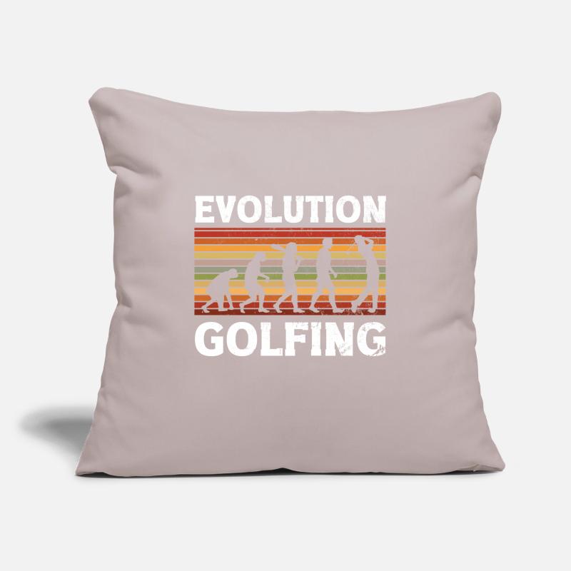 Golf Evolution From Monkey To Men Golfing Sofa pillow with filling 45cm x 45cm