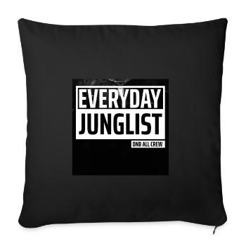 Drum N Bass Junglist Festival Dubstep Musik DJ - Sofakissen mit Füllung 45 x 45 cm - Schwarz - Vorne