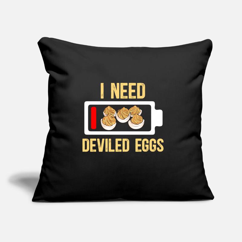 Stuffed Eggs Deviled Eggs Sofa pillow with filling 45cm x 45cm