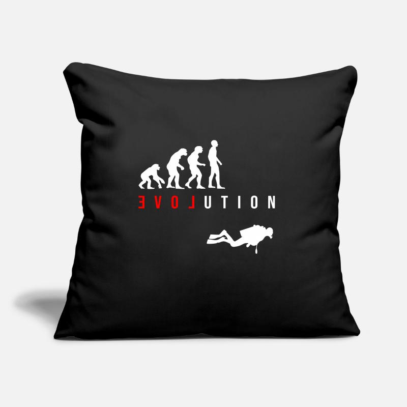 Plongée LOVE Evolution comme cadeau Coussin et housse de 45 x 45 cm