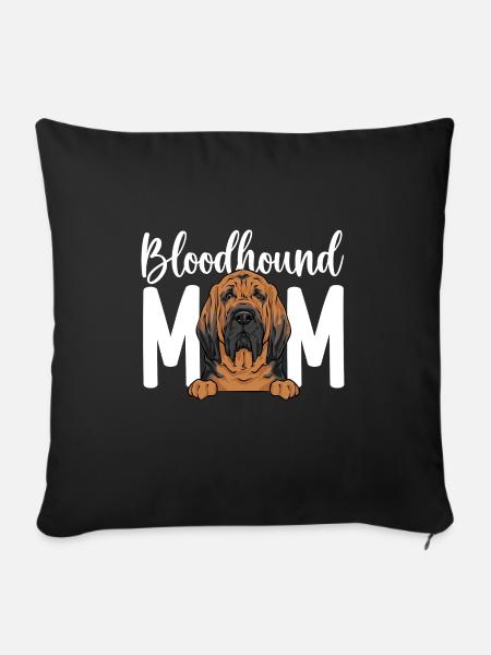 Bloodhound Hund Bluthund - Sofakissen mit Füllung 45 x 45 cm - Schwarz