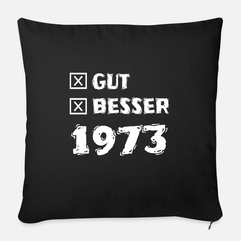 Besser 1973 - Sofakissen mit Füllung 45 x 45 cm - Schwarz