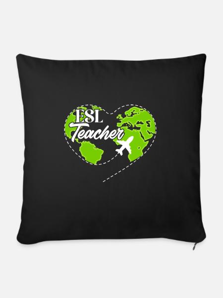 Lehrkraft Englisch Zweitsprache Fremdsprache - Sofakissen mit Füllung 45 x 45 cm - Schwarz