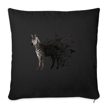 Zèbre - Coussin et housse de 45 x 45 cm - noir - Devant