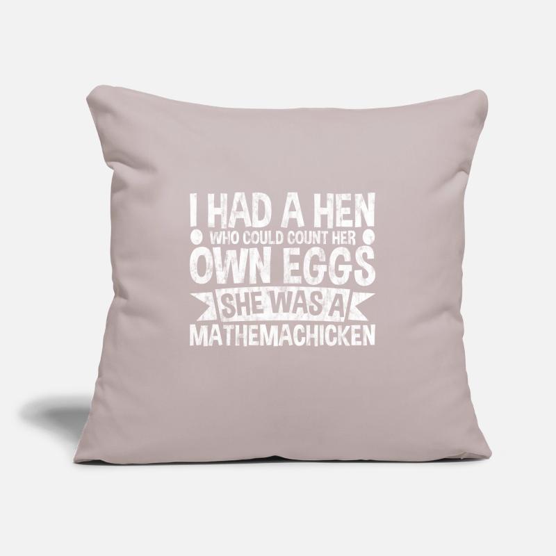 J’avais une poule, c’était une mathemachicken 3 Coussin et housse de 45 x 45 cm
