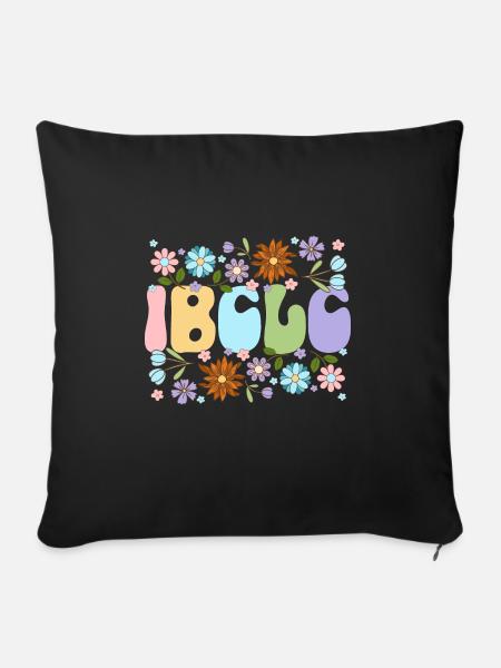 Stillberaterin Laktationsberaterin IBCLC - Sofakissen mit Füllung 45 x 45 cm - Schwarz