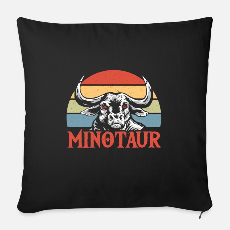 Halbbull-Minotaurus-Geschenk - Sofakissen mit Füllung 45 x 45 cm - Schwarz