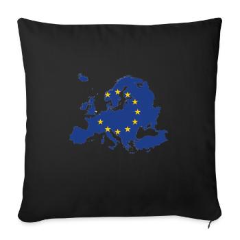 Europe - Coussin et housse de 45 x 45 cm - noir - Devant
