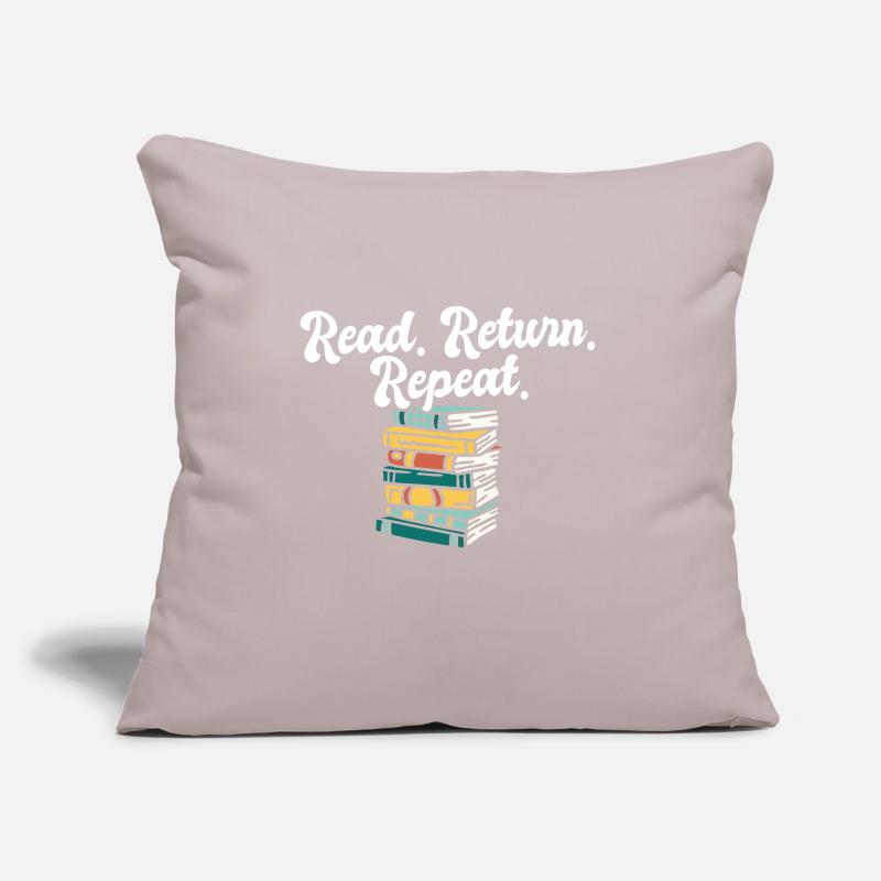 Librarian Read Return Repeat Library Worker Book Sofakissen mit Füllung 45 x 45 cm