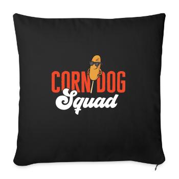 Corn Dog Corndog - Sofa pillow with filling 45cm x 45cm - black - Front