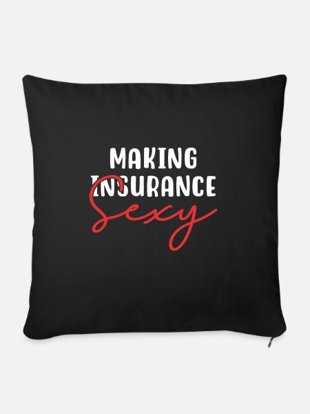 Maiking Versicherung Sexy - Sofakissen mit Füllung 45 x 45 cm - Schwarz
