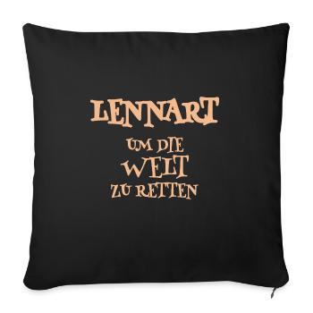 Lennart en tant qu’assistant - Coussin et housse de 45 x 45 cm - noir - Devant