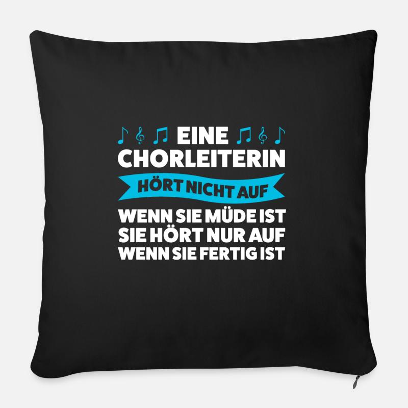Chorleiterin Beruf Dirigentin Geschenk - Sofakissen mit Füllung 45 x 45 cm - Schwarz
