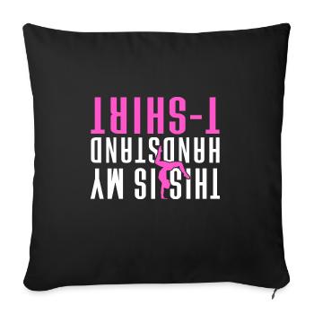 Acrobat Gymnastics Gymnastics Tumbling - Sofa pillow with filling 45cm x 45cm - black - Front