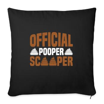 Official Pooper Scooper 60 - Sofakissen mit Füllung 45 x 45 cm - Schwarz - Vorne