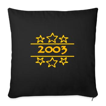 Jahrgang 2003 - Sofakissen mit Füllung 45 x 45 cm - Schwarz - Vorne