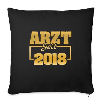 2018 - Sofa pillow with filling 45cm x 45cm - black - Front