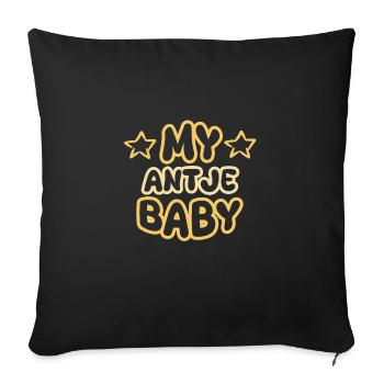 Naissance d’Antje - Coussin et housse de 45 x 45 cm - noir - Devant