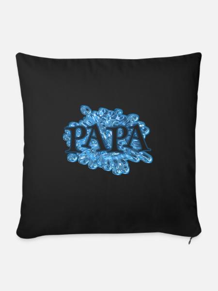 papa papa - Sofakissen mit Füllung 45 x 45 cm - Schwarz