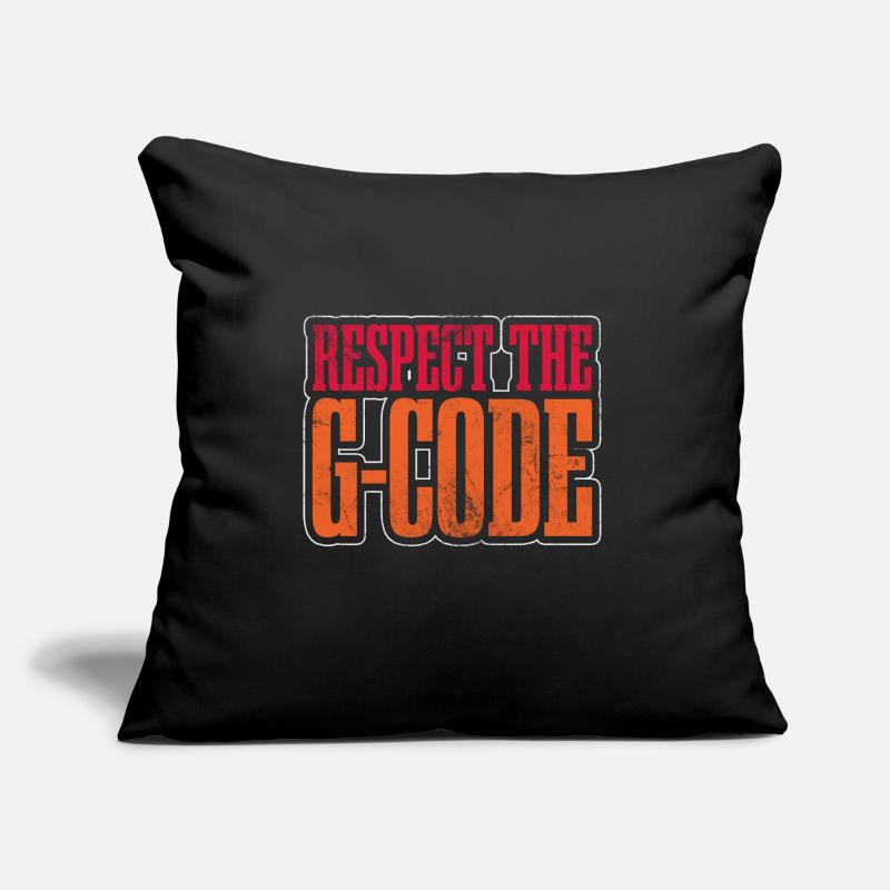 Respect The G-Code CNC Machinist Engineering Sofakissen mit Füllung 45 x 45 cm