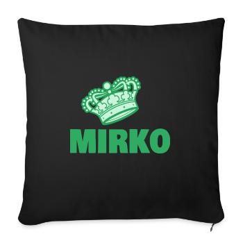 Mirko comme prénom - Coussin et housse de 45 x 45 cm - noir - Devant