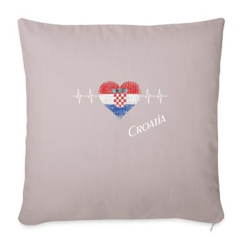 Croatia Heartbeat - Sofakissen mit Füllung 45 x 45 cm - helles Taupe - Vorne