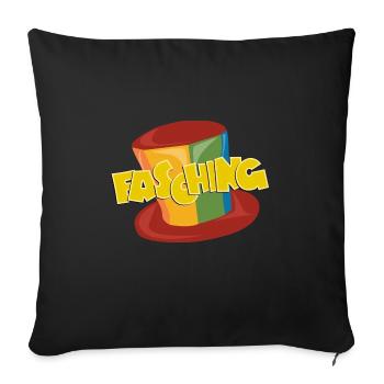 fasching HutKarneval Fastnacht Fassenacht Fasnacht - Sofakissen mit Füllung 45 x 45 cm - Schwarz - Vorne