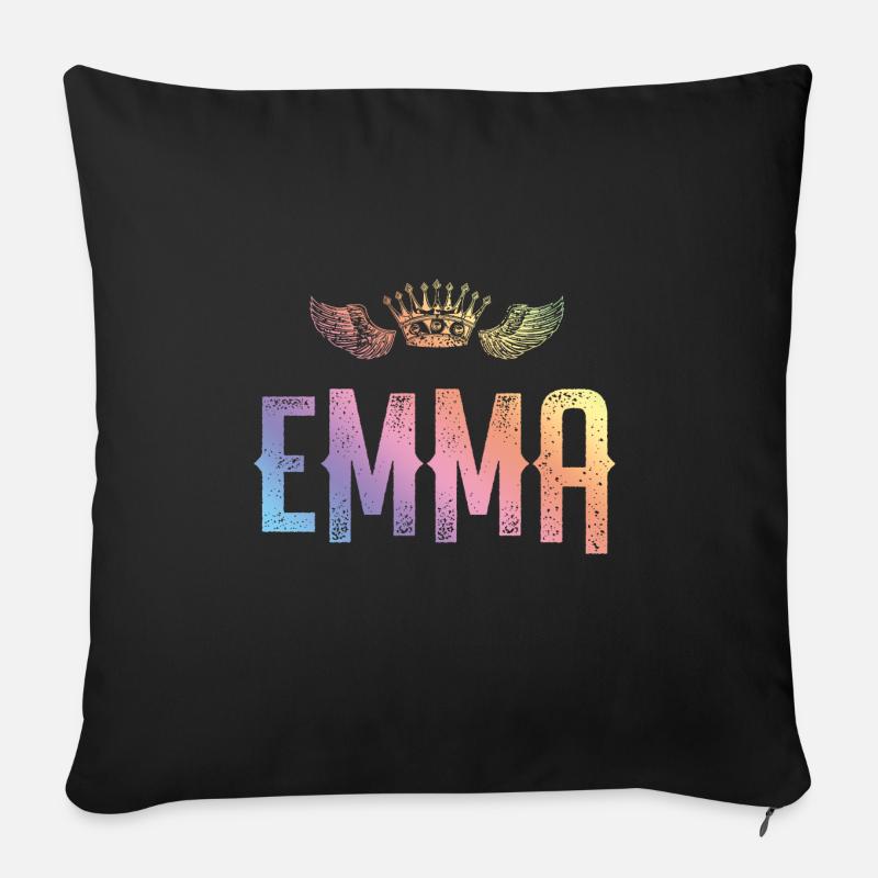 Emma - Sofakissen mit Füllung 45 x 45 cm - Schwarz
