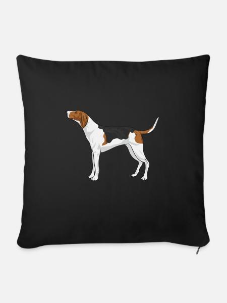 Treeing Walker Coonhound - Sofakissen mit Füllung 45 x 45 cm - Schwarz