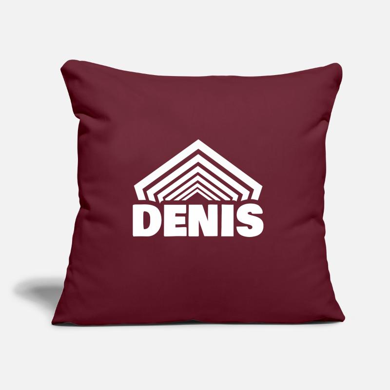 First name Denis Sofa pillow with filling 45cm x 45cm