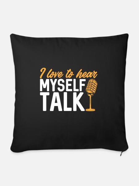 Podcaster Podcast - Sofakissen mit Füllung 45 x 45 cm - Schwarz