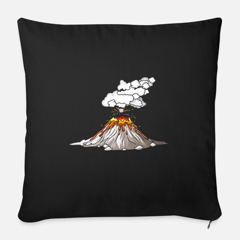 Vulkan Lava Eruption Motiv Geschenkidee - Sofakissen mit Füllung 45 x 45 cm - Schwarz