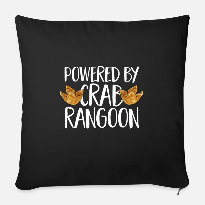 Krabben Rangoon Crabe Rangoon - Coussin et housse de 45 x 45 cm - noir