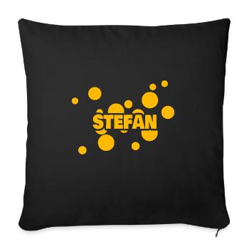 Geschenk für Stefan - Sofakissen mit Füllung 45 x 45 cm - Schwarz - Vorne