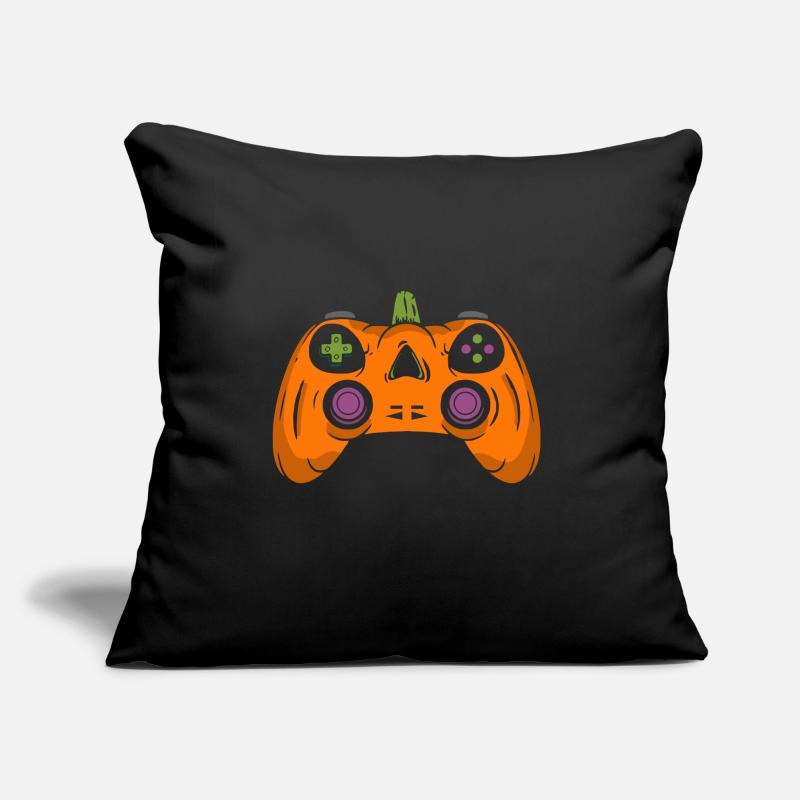 Halloween Pumpkin Gaming Controller Sofakissen mit Füllung 45 x 45 cm