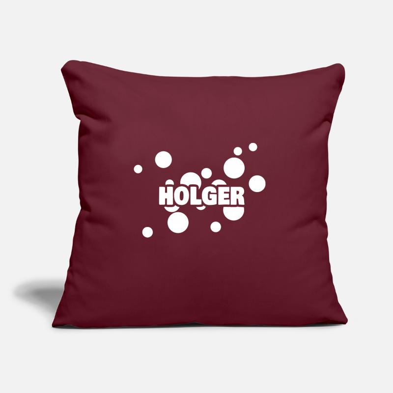 Holger as a first name Sofa pillow with filling 45cm x 45cm