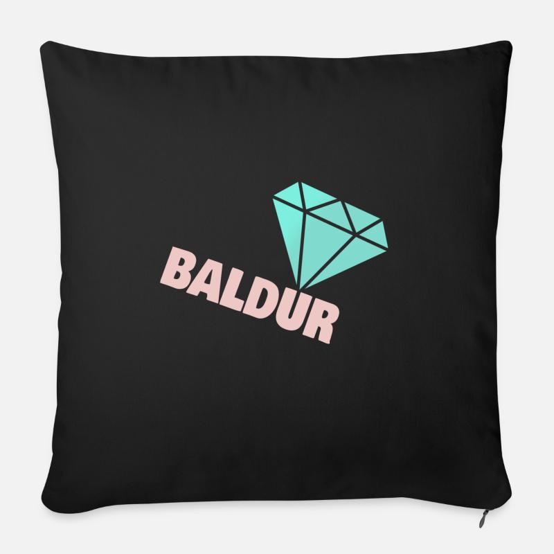 Diamant Baldur - Coussin et housse de 45 x 45 cm - noir