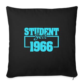 Student 1966 - Sofa pillow with filling 45cm x 45cm - black - Front