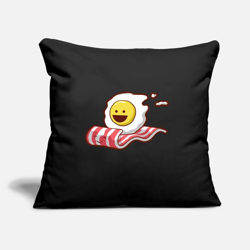 Frühstück Eier Bacon Geschenk Sofakissen mit Füllung 45 x 45 cm