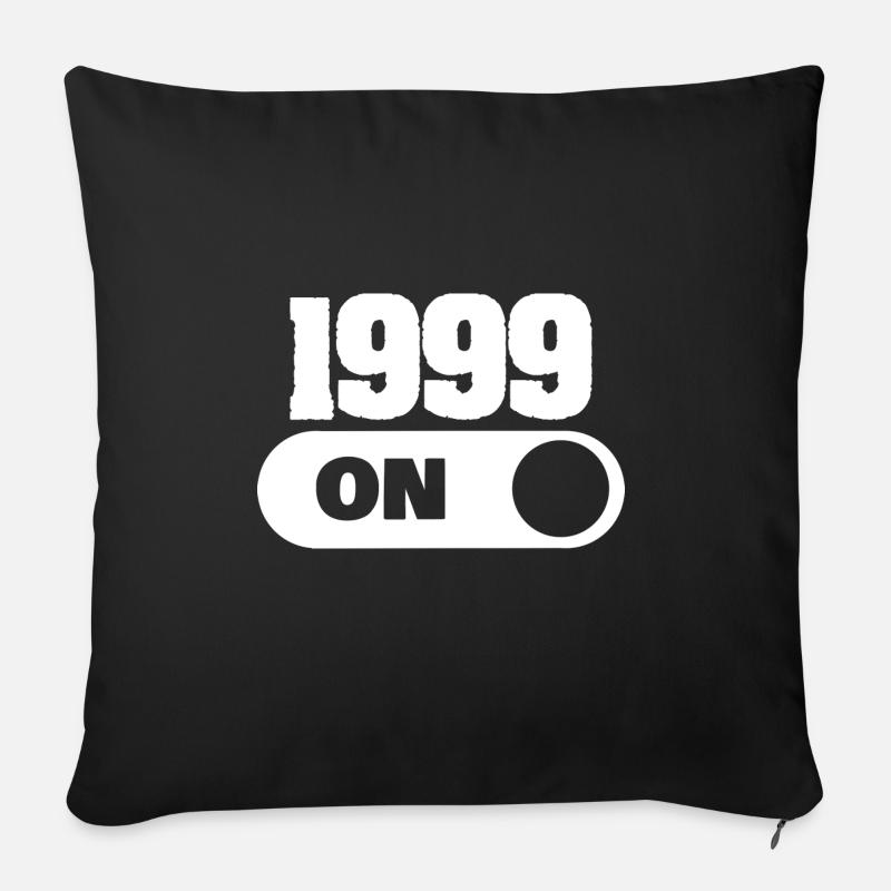 Année 1999 - Coussin et housse de 45 x 45 cm - noir