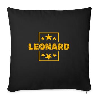 Leonard als Leonard - Sofakissen mit Füllung 45 x 45 cm - Schwarz - Vorne